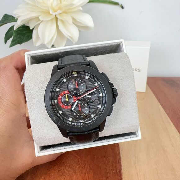 NWT Michael Kors Ryker Chronograph Black‎ Dial Men's Watch - Picture 2 of 6